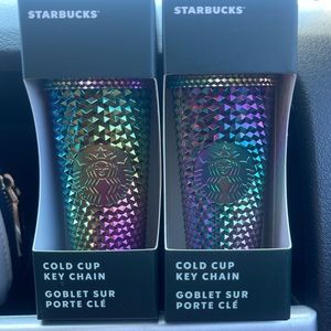 New Starbucks 2023 Oil Slick Keychain
